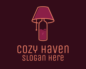 Wine Lampshade Bar logo design