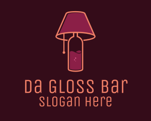 Wine Lampshade Bar logo design