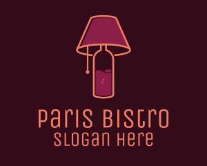 Wine Lampshade Bar logo design