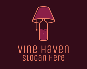 Wine Lampshade Bar logo design