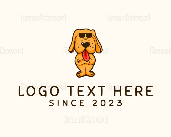 Cool Sunglasses Dog Logo