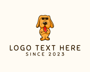 Fashion Stylist - Cool Sunglasses Dog logo design