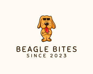 Cool Sunglasses Dog logo design