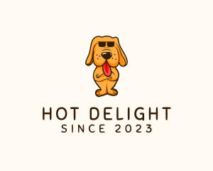 Cool Sunglasses Dog logo design