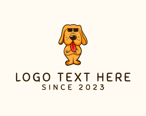 Cool Sunglasses Dog Logo