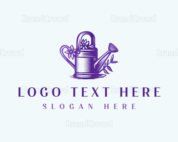 Floral Watering Can Logo