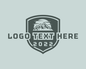 Landform - Mountain Hiking Adventure logo design