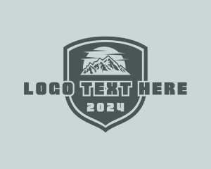 Mountain Hiking Adventure Logo