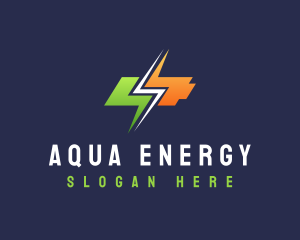 Battery Energy Bolt logo design