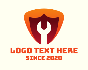 Power Tools - Wrench Maintenance Shield logo design