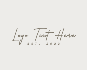 High End - Classy Script Signature logo design