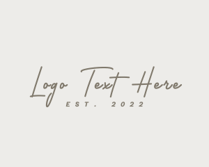 Handwriting - Classy Script Signature logo design