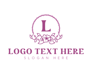 Elegant - Decorative Wreath Thorn Beauty logo design