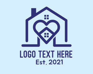 Housing - Blue Lovely Home logo design