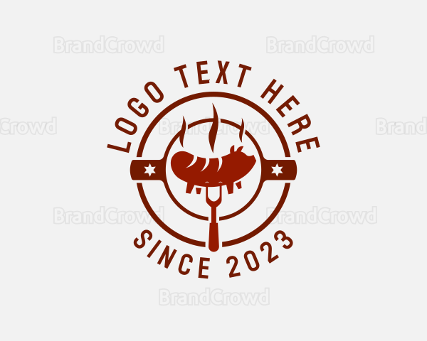 Grilled Pork Hot Dog Logo