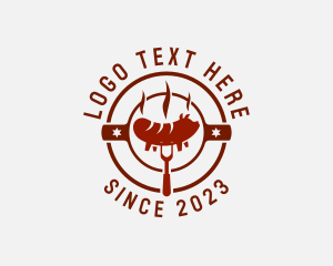 Badge - Grilled Pork Hot Dog logo design