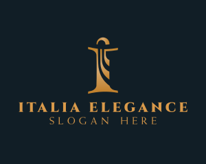 Gold Elegant Boutique logo design