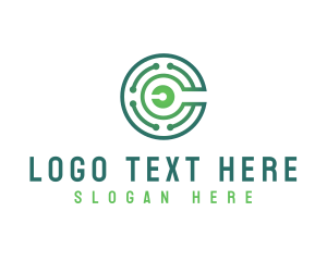 Motherboard - Business Tech Letter C logo design