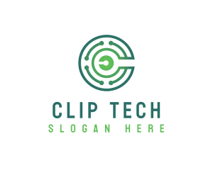 Business Tech Letter C logo design