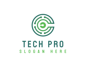 Processor - Business Tech Letter C logo design