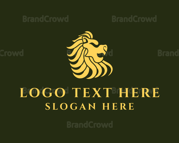 Gold Merlion Mane Logo