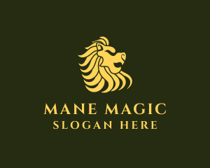 Mane - Gold Merlion Mane logo design