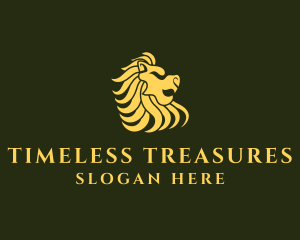 Iconic - Gold Merlion Mane logo design