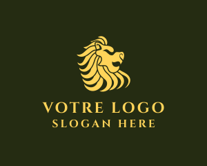 Luxurious - Gold Merlion Mane logo design