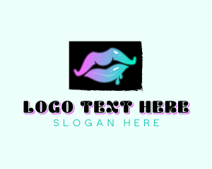 Bdsm - Intimate Lips Strip Club logo design