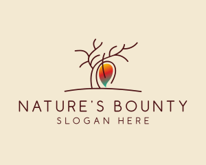 Minimalist Tree Nature logo design