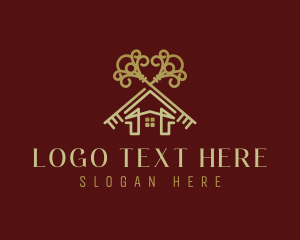 Private - Premium Vintage Home Key logo design