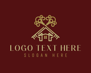 Real Estate - Premium Vintage Home Key logo design