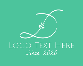 Influencer - Floral Letter D logo design
