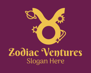 Zodiac - Gold Taurus Zodiac logo design