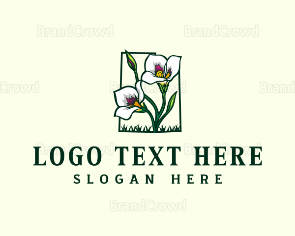 Sego Lily Flower Utah Logo