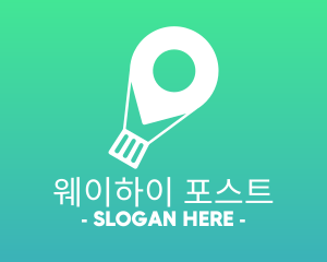 Location Navigation Balloon logo design