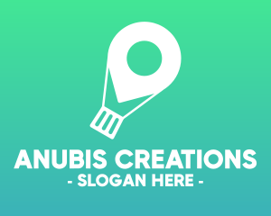 Location Navigation Balloon logo design