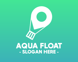 Float - Location Navigation Balloon logo design