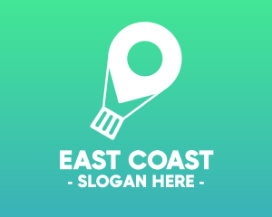 Location Navigation Balloon logo design