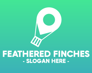 Location Navigation Balloon logo design