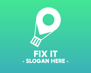 Location Navigation Balloon logo design