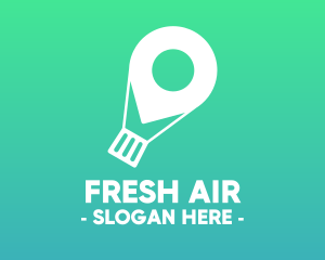 Location Navigation Balloon logo design