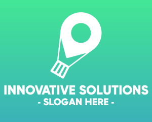 Location Navigation Balloon logo design