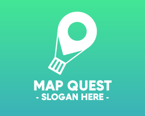 Location Navigation Balloon logo design