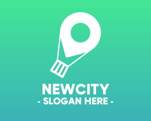 Location Navigation Balloon logo design