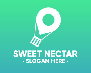 Location Navigation Balloon logo design