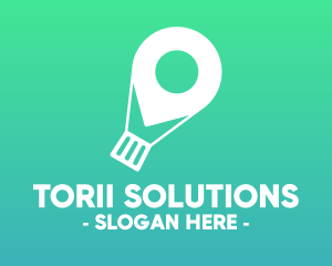 Location Navigation Balloon logo design