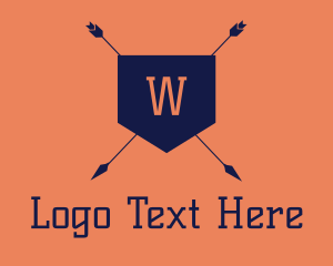 Serif - Arrow Shield Letter logo design