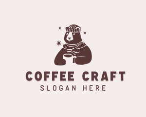 Barista - Bear Winter Coffee logo design