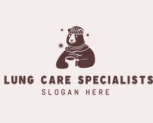 Cartoon Bear Winter logo design